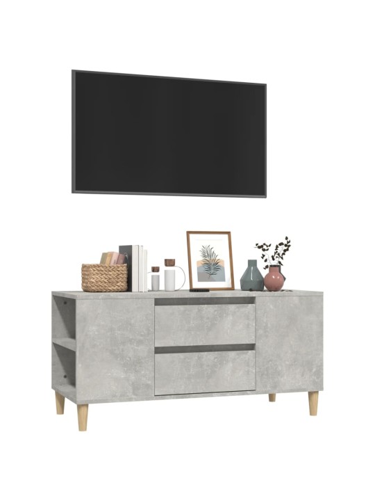 Televizoriaus spintelė, betono pilka, 102x44,5x50cm, mediena