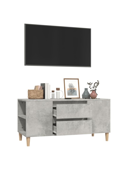 Televizoriaus spintelė, betono pilka, 102x44,5x50cm, mediena