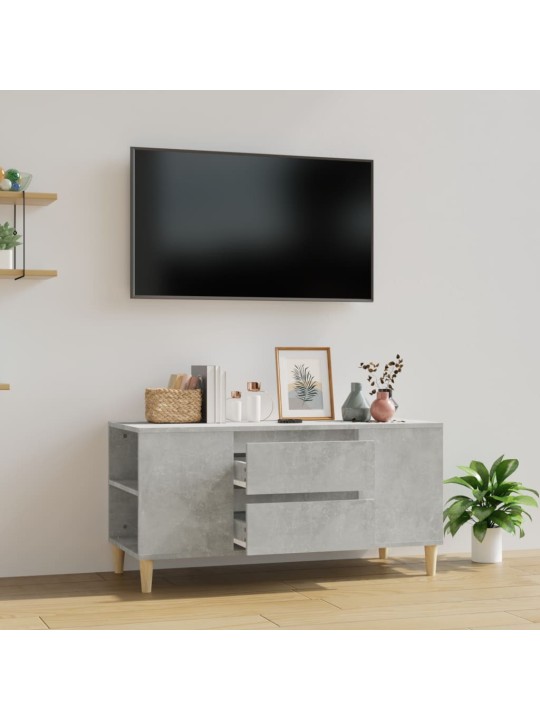 Televizoriaus spintelė, betono pilka, 102x44,5x50cm, mediena
