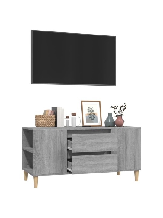 Televizoriaus spintelė, pilka ąžuolo, 102x44,5x50cm, mediena
