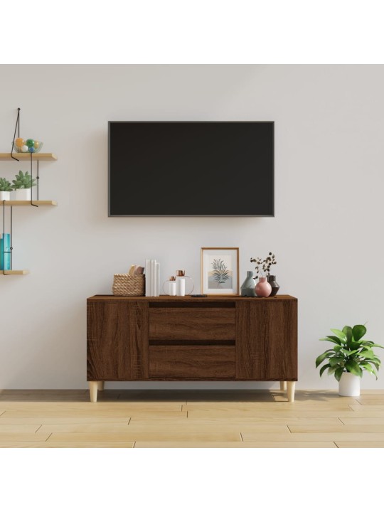 Televizoriaus spintelė, ruda ąžuolo, 102x44,5x50cm, mediena