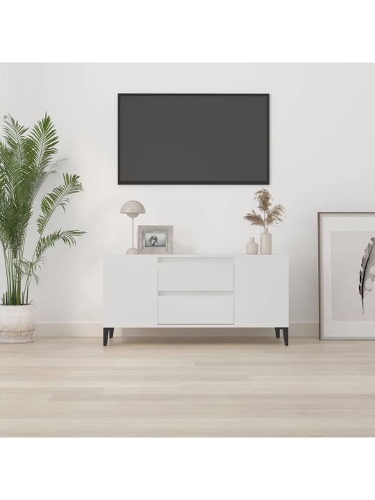Televizoriaus spintelė, baltos spalvos, 102x44,5x50cm, mediena