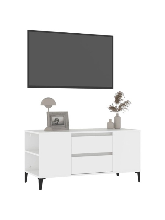 Televizoriaus spintelė, baltos spalvos, 102x44,5x50cm, mediena