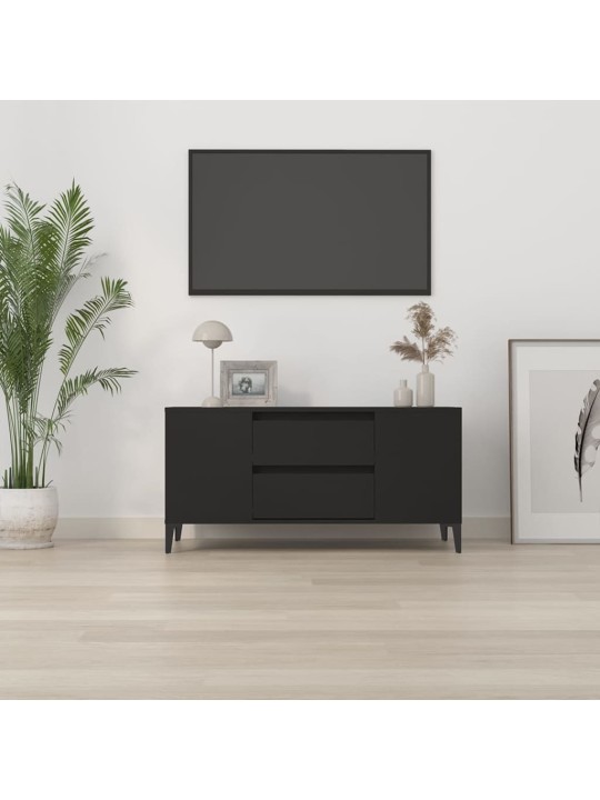 Televizoriaus spintelė, juodos spalvos, 102x44,5x50cm, mediena