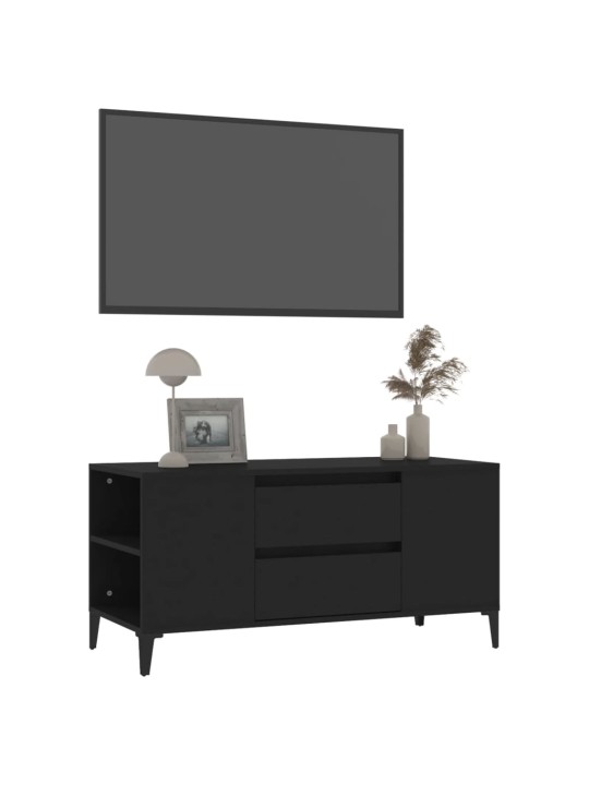 Televizoriaus spintelė, juodos spalvos, 102x44,5x50cm, mediena