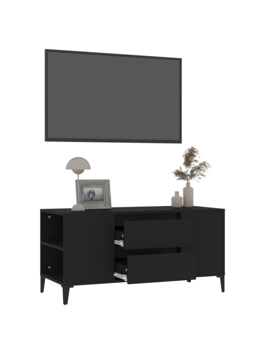 Televizoriaus spintelė, juodos spalvos, 102x44,5x50cm, mediena