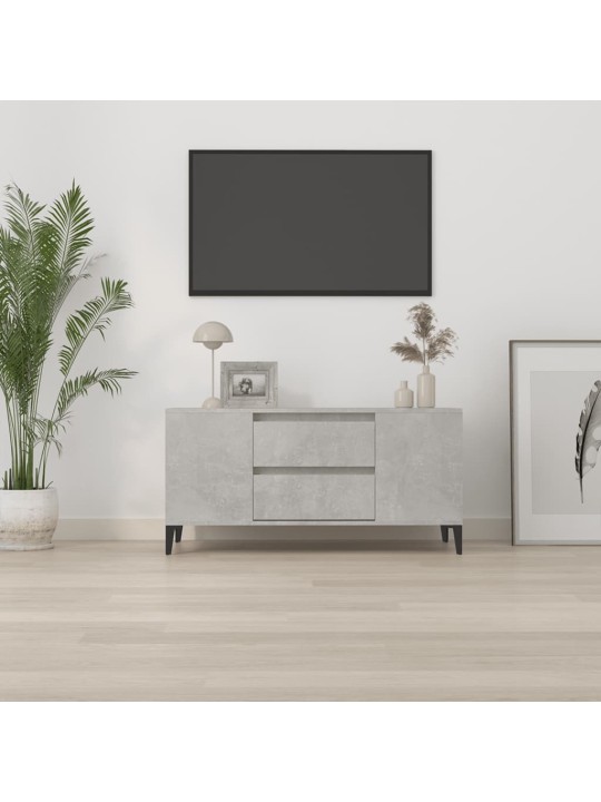 Televizoriaus spintelė, betono pilka, 102x44,5x50cm, mediena