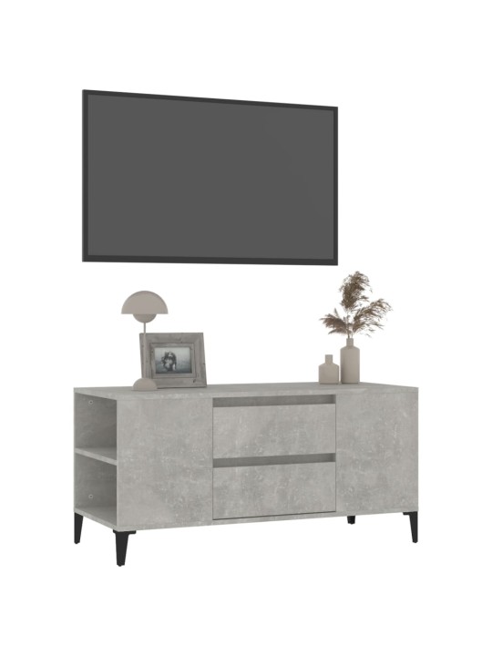 Televizoriaus spintelė, betono pilka, 102x44,5x50cm, mediena
