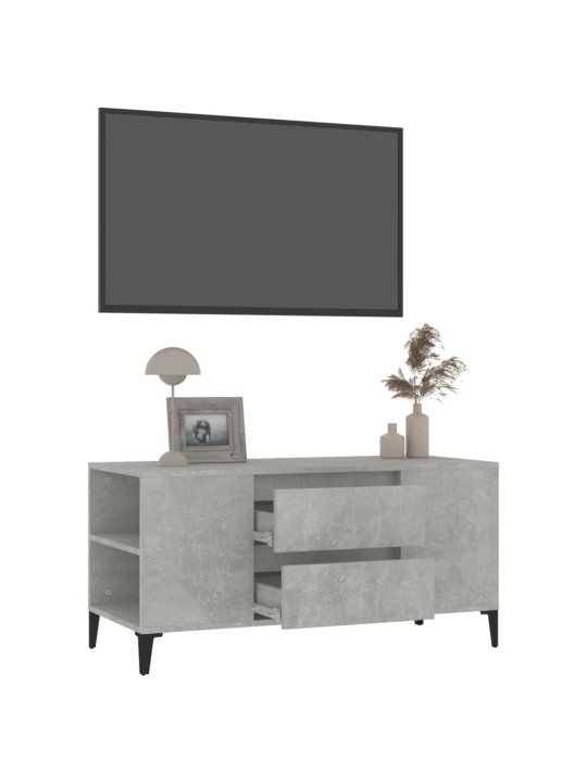 Televizoriaus spintelė, betono pilka, 102x44,5x50cm, mediena