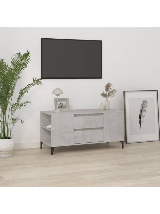 Televizoriaus spintelė, betono pilka, 102x44,5x50cm, mediena