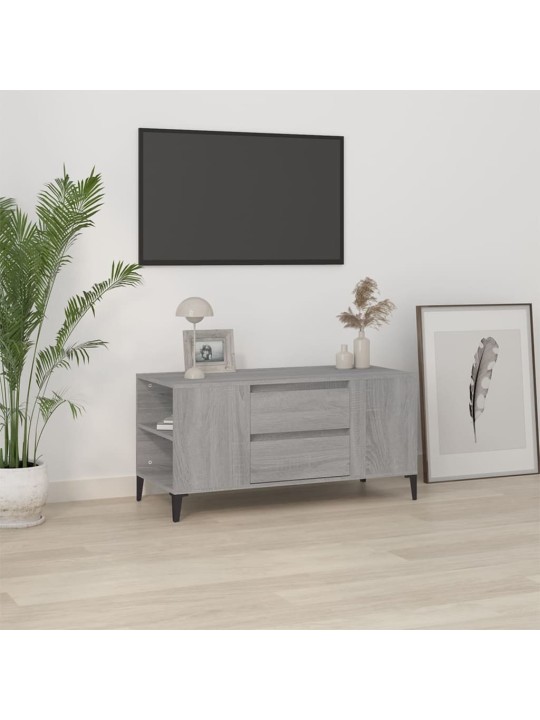 Televizoriaus spintelė, pilka ąžuolo, 102x44,5x50cm, mediena