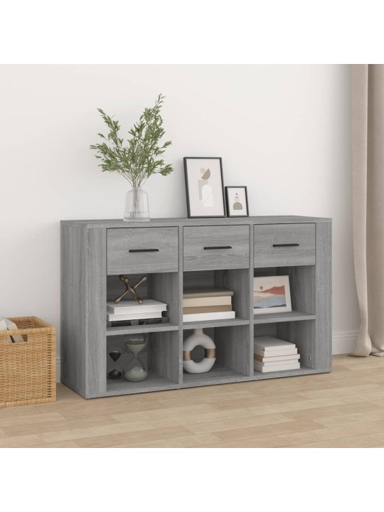 Šoninė spintelė, pilka ąžuolo, 100x30x59,5cm, apdirbta mediena