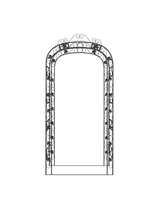 Sodo arka, juodos spalvos, 116x45x240cm, plienas