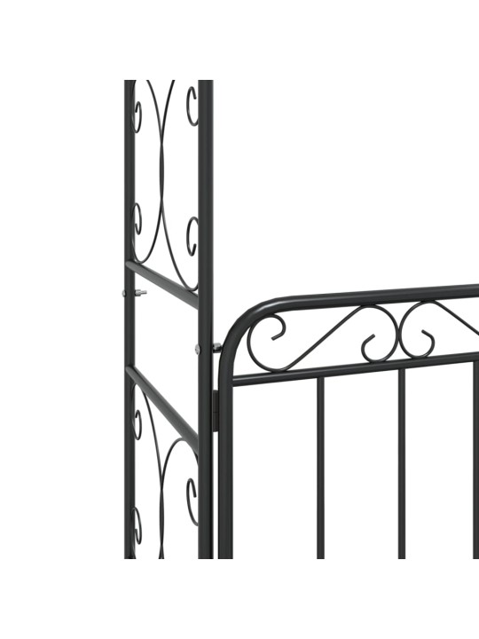 Sodo arka su varteliais, juodos spalvos, 108x45x235cm, plienas