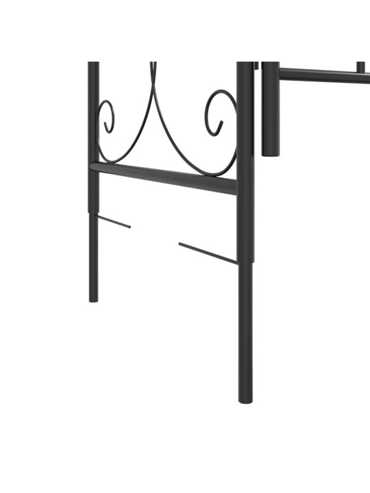 Sodo arka su varteliais, juodos spalvos, 108x45x235cm, plienas