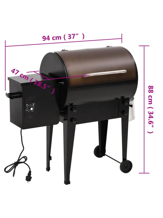 Granulinė kepsninė, juodos spalvos, 94cm, geležis