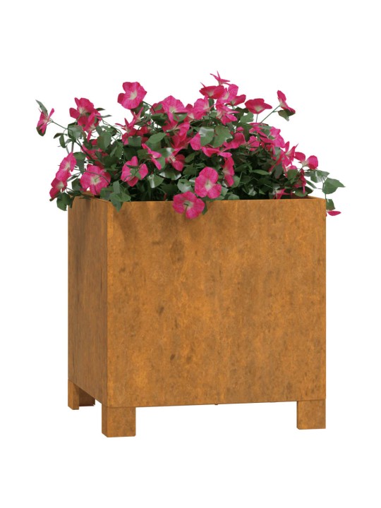 Lovelis su kojelėmis, rūdžių, 32x30x33cm, Corten plienas