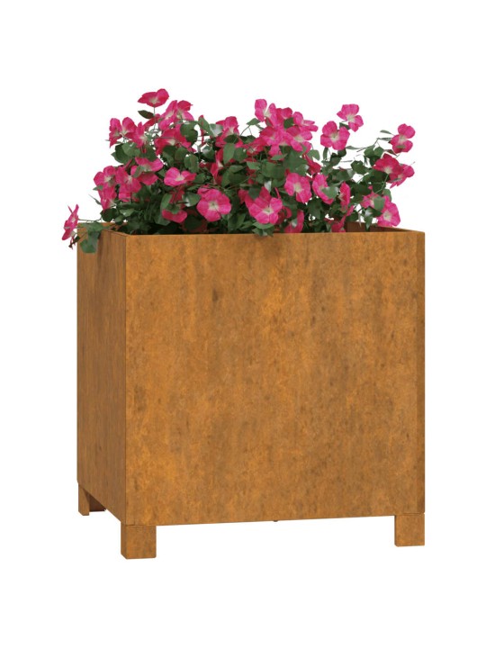 Lovelis su kojelėmis, rūdžių, 42x40x43cm, Corten plienas
