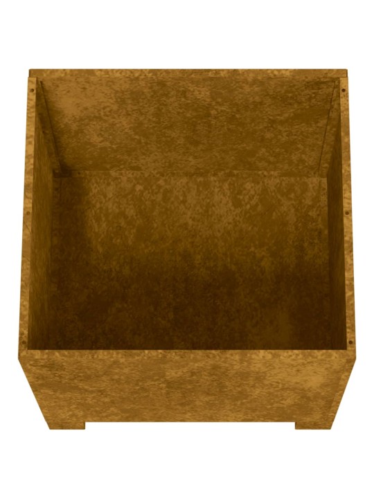 Lovelis su kojelėmis, rūdžių, 42x40x43cm, Corten plienas