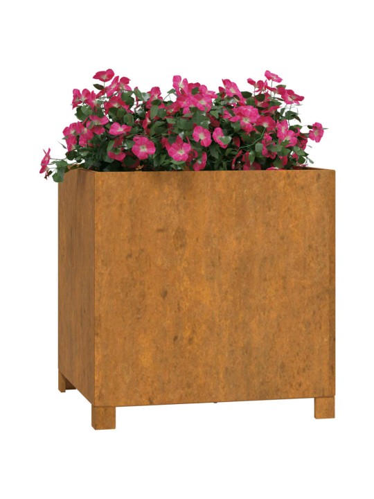 Lovelis su kojelėmis, rūdžių, 49x47x50cm, Corten plienas