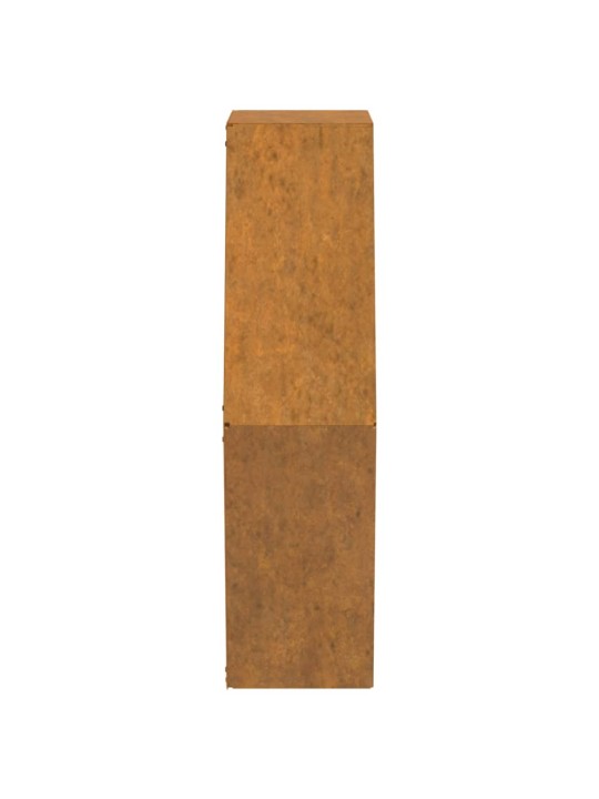 Sieniniai loveliai, 2vnt., rūdžių, 46x10x40cm, Corten plienas