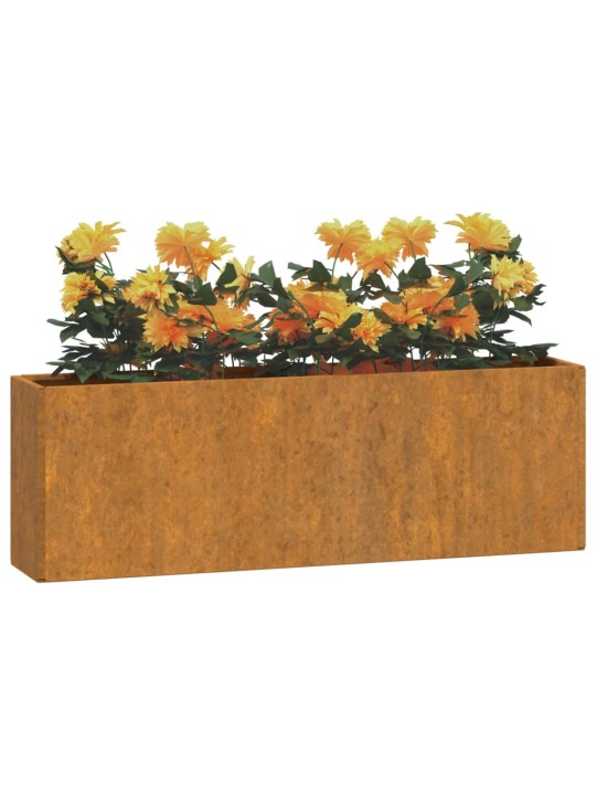 Sieniniai loveliai, 2vnt., rūdžių, 53x10x17cm, Corten plienas