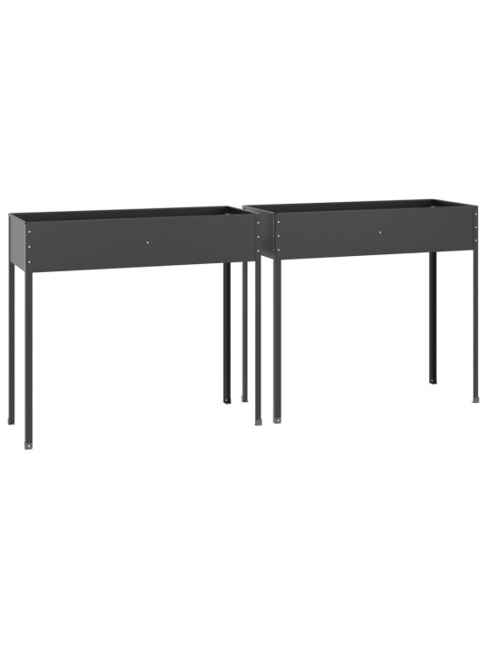 Sodo loveliai, 2vnt., antracito, galvanizuotas plienas