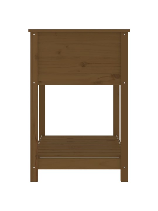 Lovelis su lentyna, medaus rudas, 82,5x54x81cm, pušies masyvas