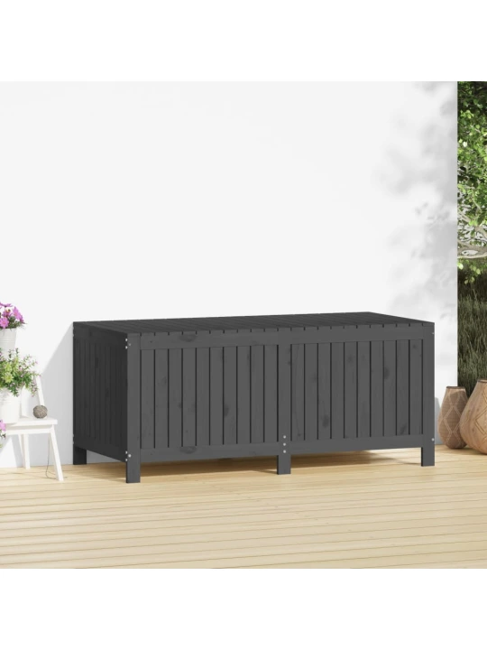 Sodo daiktadėžė, pilka, 147x68x64cm, pušies medienos masyvas