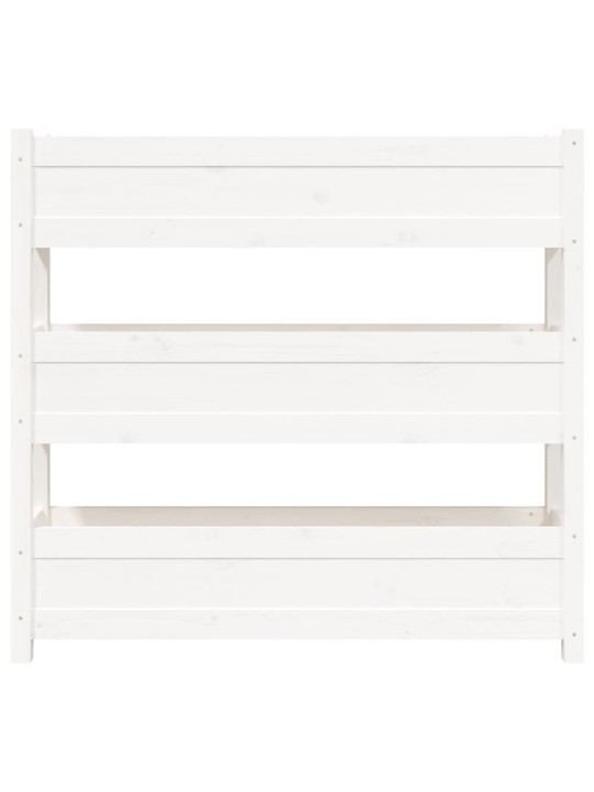 Lovelis, baltas, 112x25x104,5cm, pušies medienos masyvas