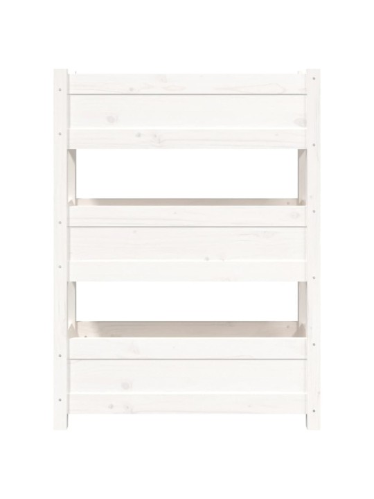 Lovelis, baltas, 77x25x104,5cm, pušies medienos masyvas
