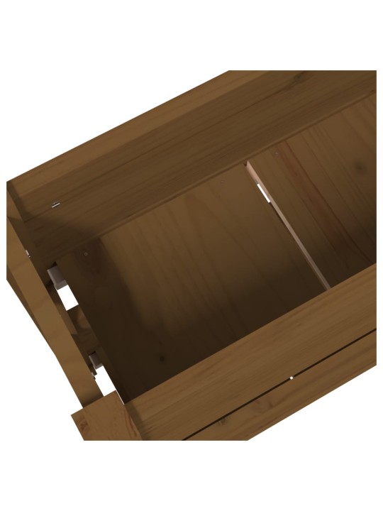Lovelis, medaus rudas, 77x25x66cm, pušies medienos masyvas