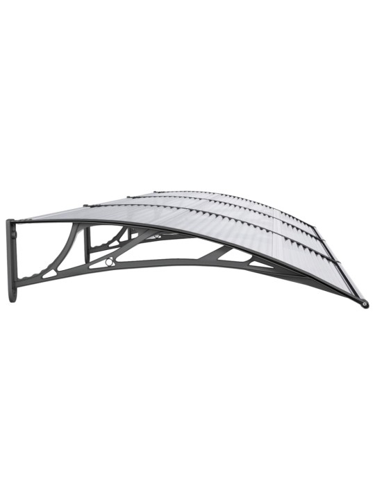 Stogelis durims, juodos spalvos, 300x100cm, polikarbonatas