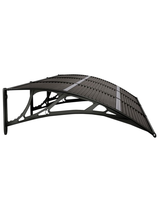 Stogelis durims, juodos spalvos, 300x80cm, polikarbonatas