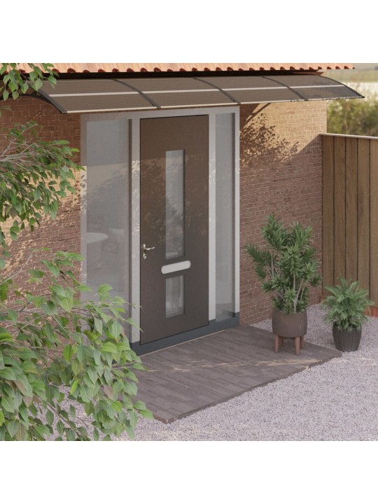 Stogelis durims, juodos spalvos, 350x80cm, polikarbonatas