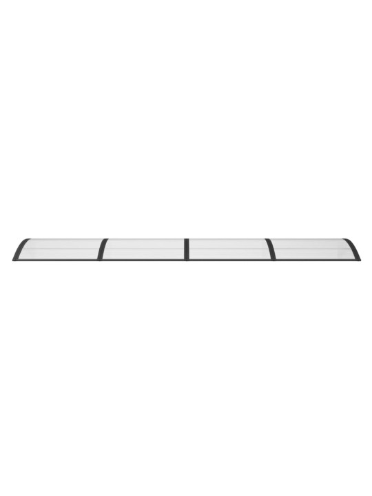 Stogelis durims, juodos spalvos, 350x100cm, polikarbonatas