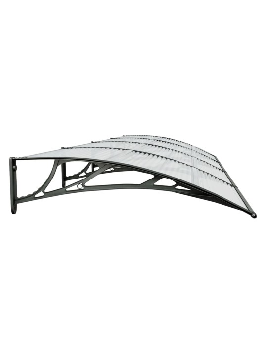 Stogelis durims, juodos spalvos, 400x100cm, polikarbonatas