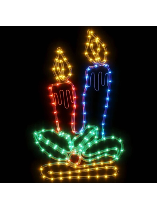 Kalėdinės dekoracijos žvakės su 144 LED, 3vnt., 70x42cm