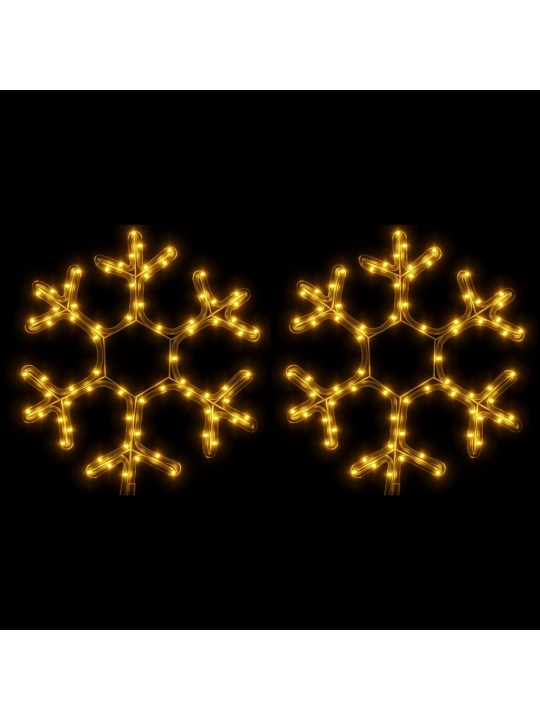 Kalėdinės dekoracijos snaigės su LED, 2vnt., 38x37cm