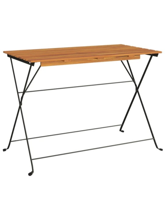 Sulankstomas bistro stalas, 100x54x71cm, akacija ir plienas
