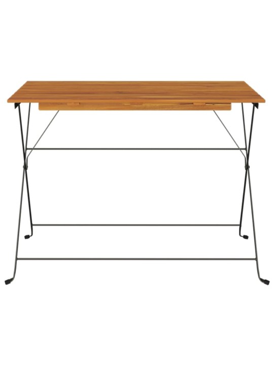 Sulankstomas bistro stalas, 100x54x71cm, akacija ir plienas