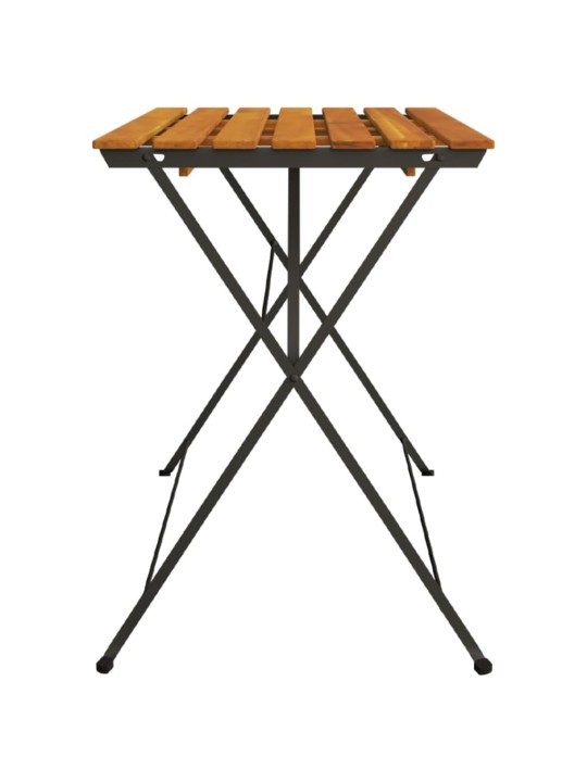 Sulankstomas bistro stalas, 100x54x71cm, akacija ir plienas