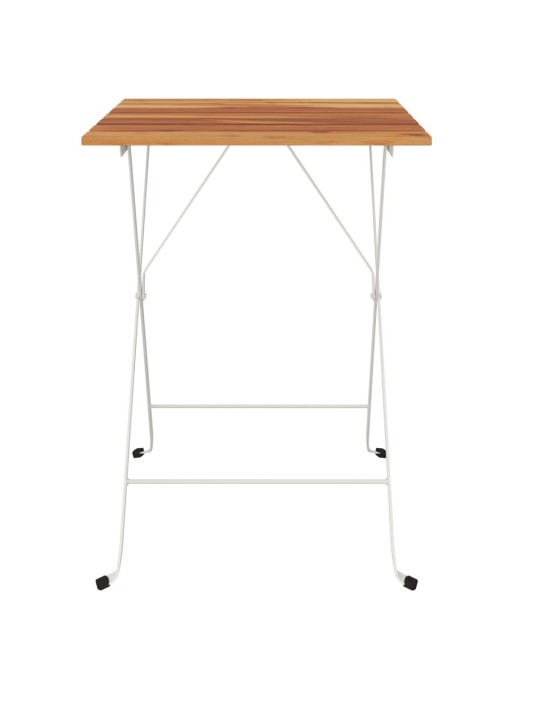 Sulankstomas bistro stalas, 55x54x71cm, akacija ir plienas