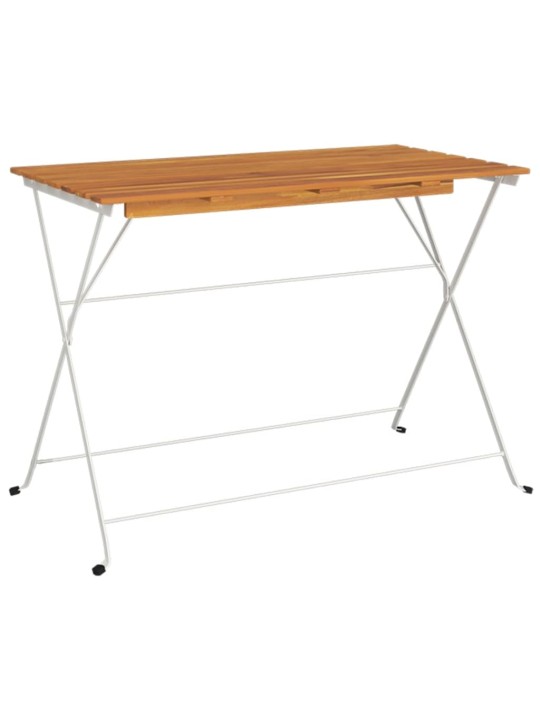 Sulankstomas bistro stalas, 100x54x71cm, akacija ir plienas