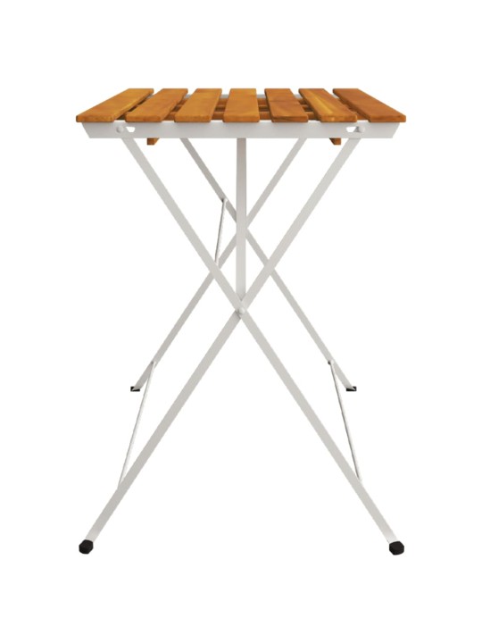 Sulankstomas bistro stalas, 100x54x71cm, akacija ir plienas