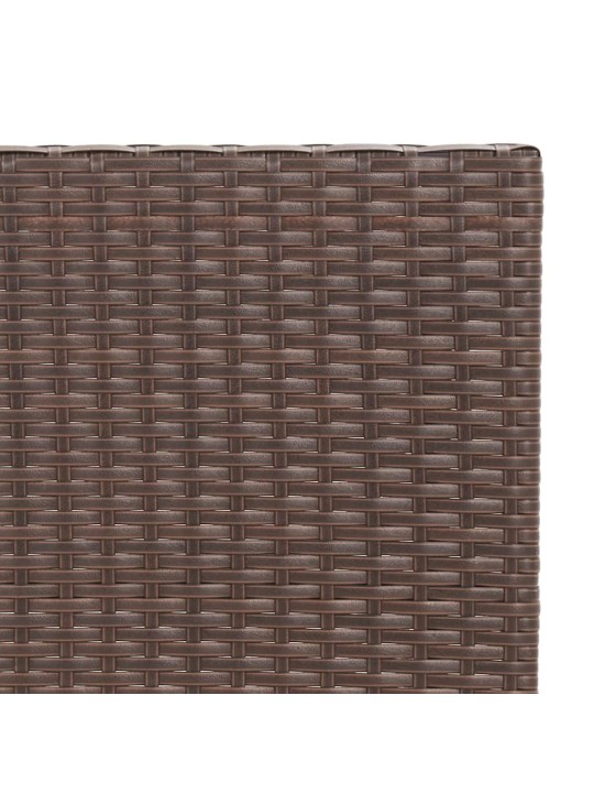 Sulankstomas bistro stalas, rudas, 55x54x71cm, poliratanas