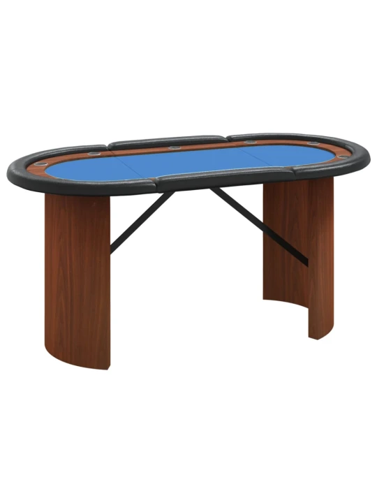 Pokerio stalas, mėlynos spalvos, 160x80x75cm, 10 žaidėjų