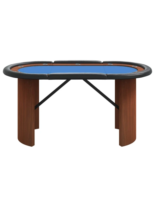 Pokerio stalas, mėlynos spalvos, 160x80x75cm, 10 žaidėjų