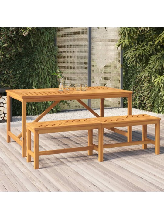 Sodo valgomojo stalas, 150x90x74cm, akacijos medienos masyvas