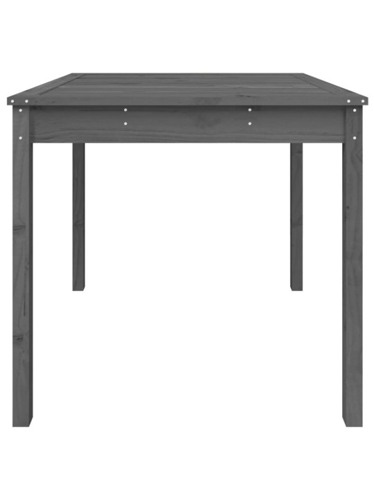 Sodo stalas, pilkas, 82,5x82,5x76cm, pušies medienos masyvas